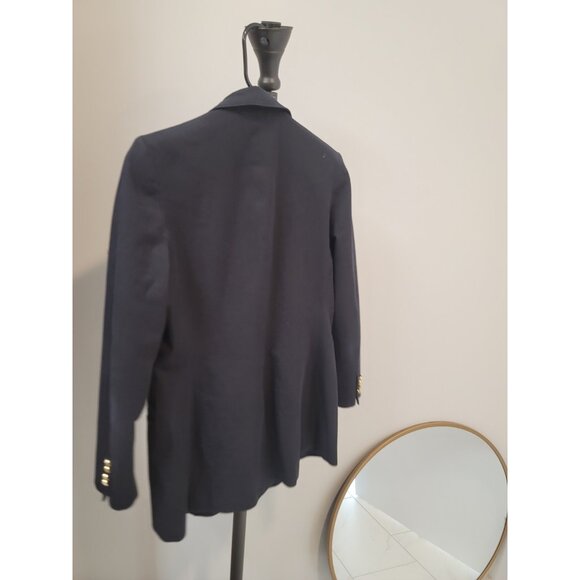 Derek Lam 10 Crosby Size 8 Sandra Double Breasted Slit Blazer Black - Picture 4 of 10